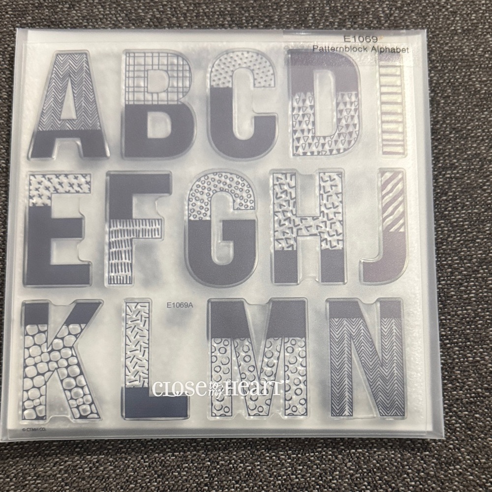 Close to My Heart Patterned Alphabet Stamps